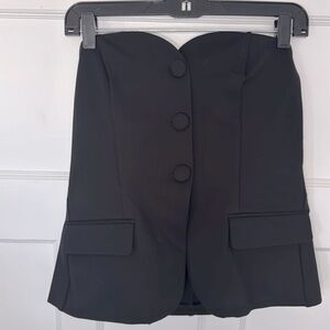 Anthropologie Strapless Blazer Top, Medium